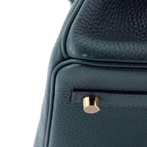 Hermes Birkin 30 Green Clemence with Gold Hardware - Picture 7 of 8